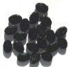 20 9x13mm Two Hole Black Top Faceted Flat Ovals